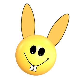 Easter Bunny Emoji Smile PNG image