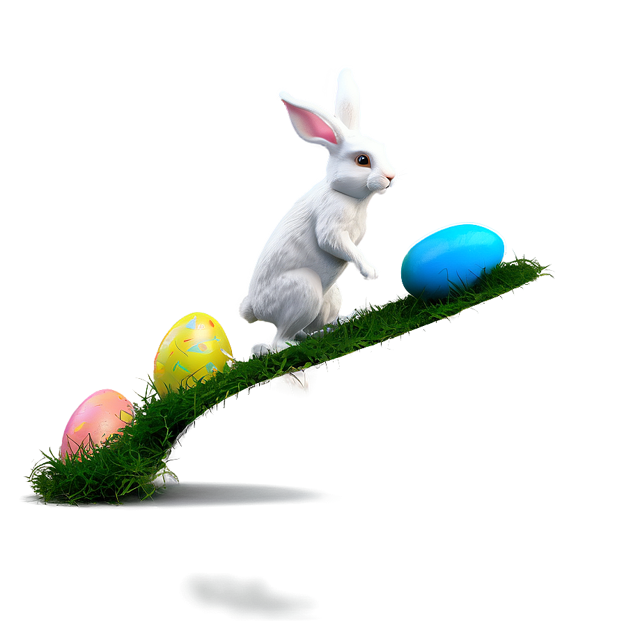 Easter Bunny Hopping Png 16 PNG image