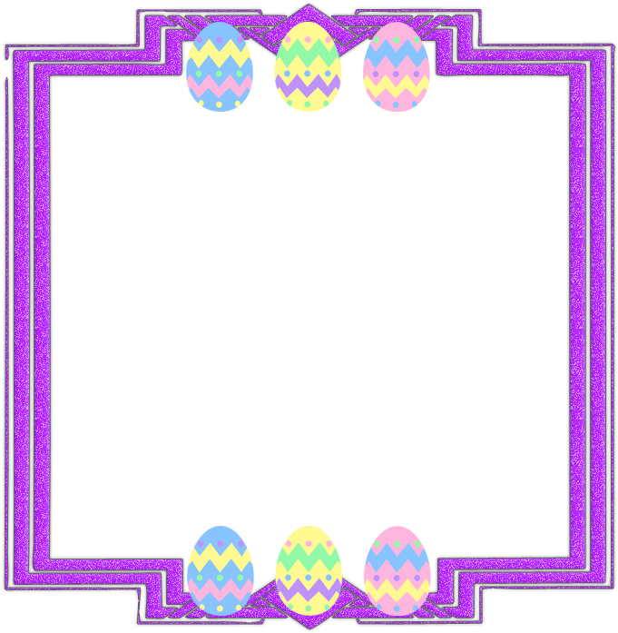 Easter Egg Frame Design PNG image