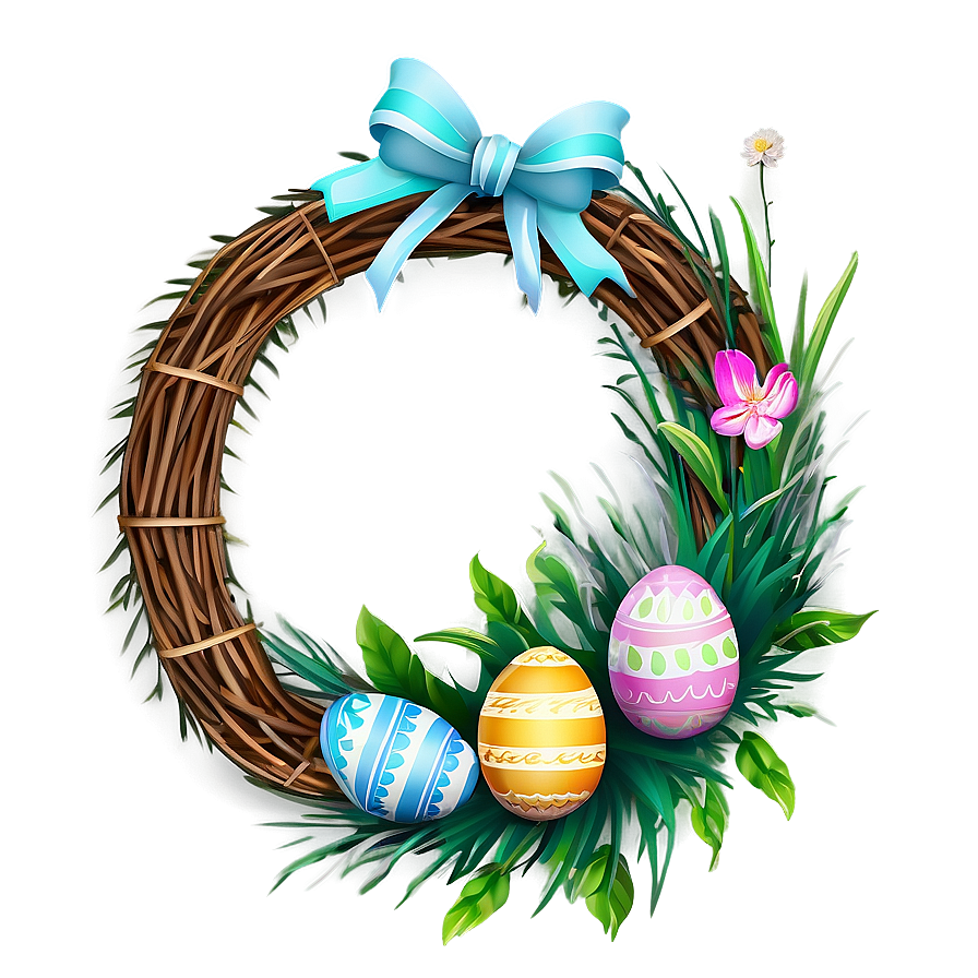 Easter Egg Wreath Png 14 PNG image