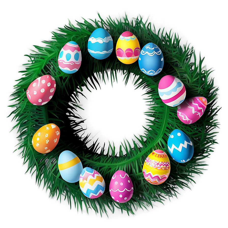 Easter Egg Wreath Png 7 PNG image