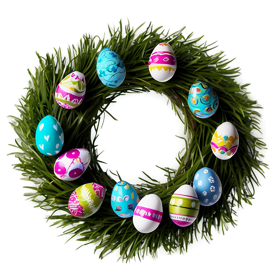 Easter Egg Wreath Png Utm PNG image