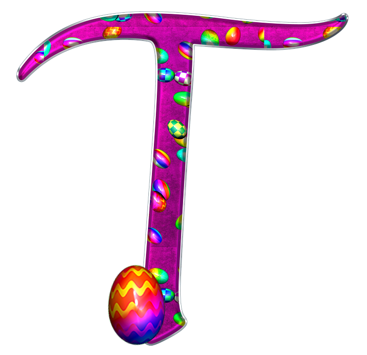 Easter Themed Letter T PNG image