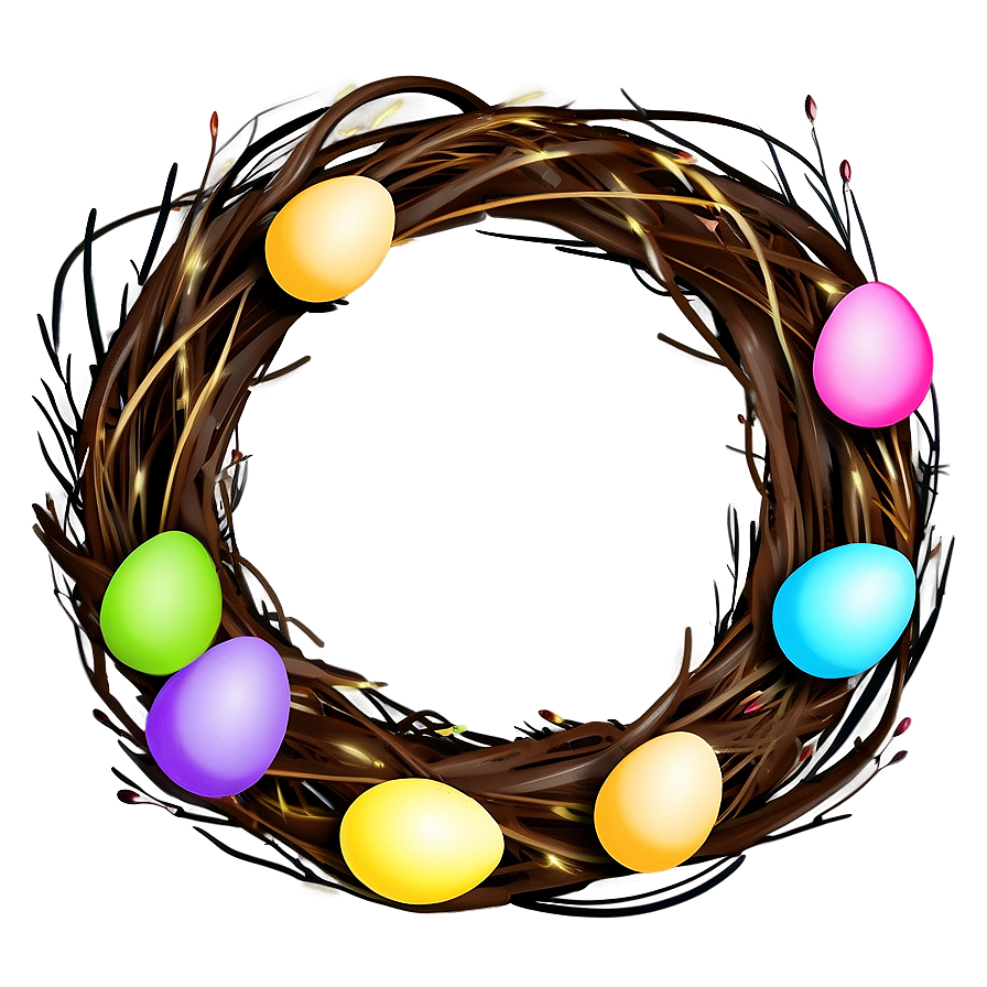 Easter Wreath Clipart Png 06262024 PNG image