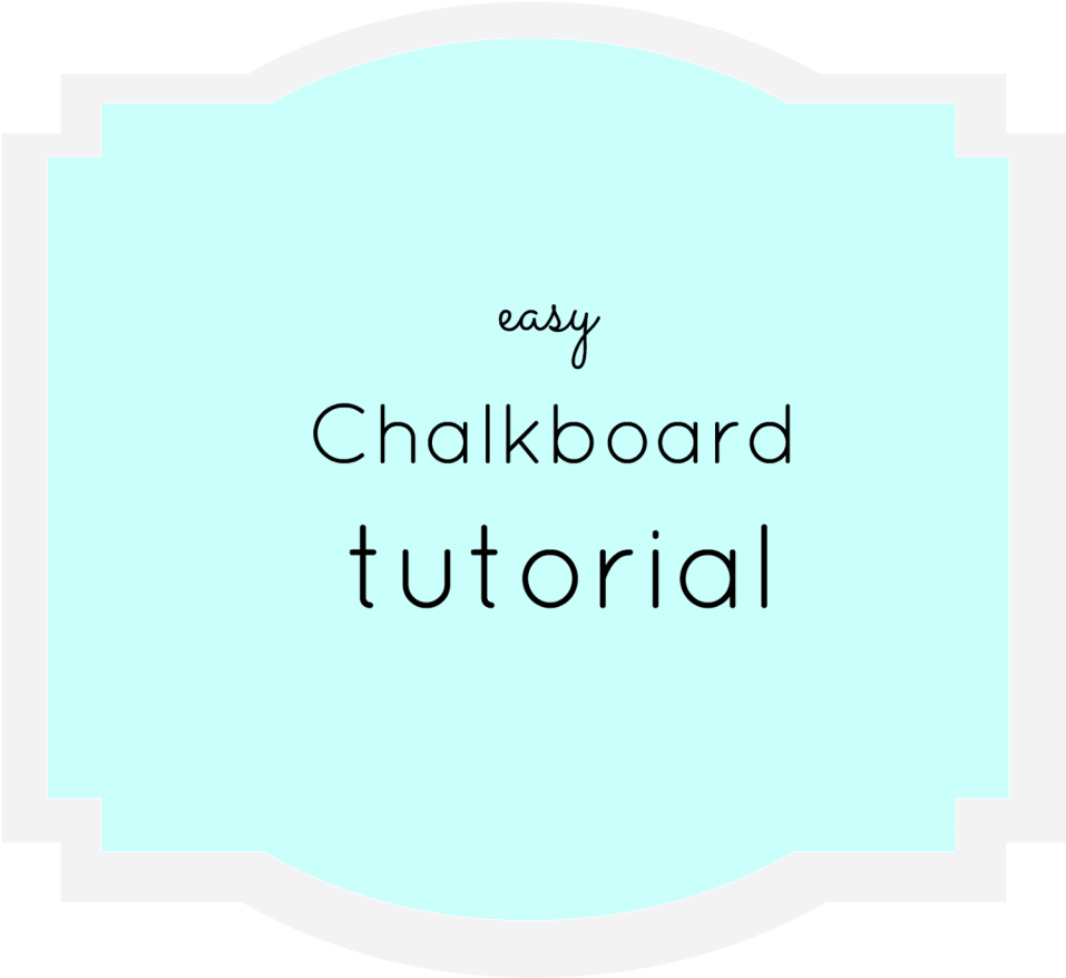 Easy Chalkboard Tutorial Graphic PNG image