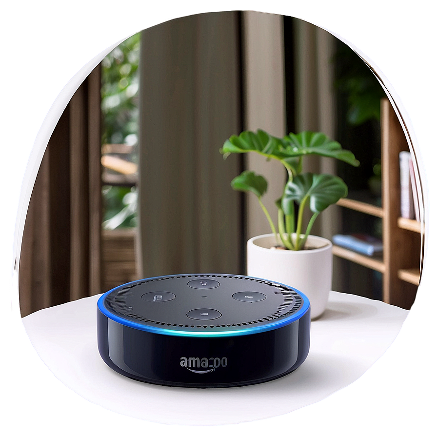 Echo Dot Smart Speaker Walnut Finish Png 91 PNG image