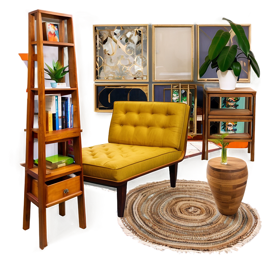 Eclectic Living Room Mix Png 80 PNG image