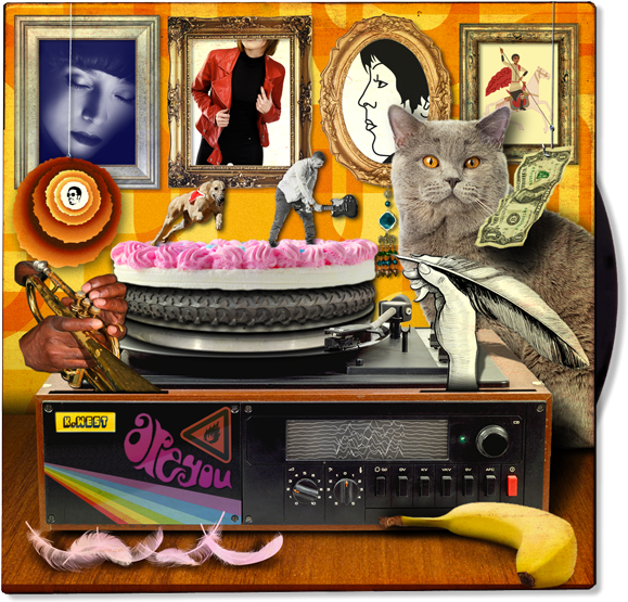 Eclectic Music Collage PNG image