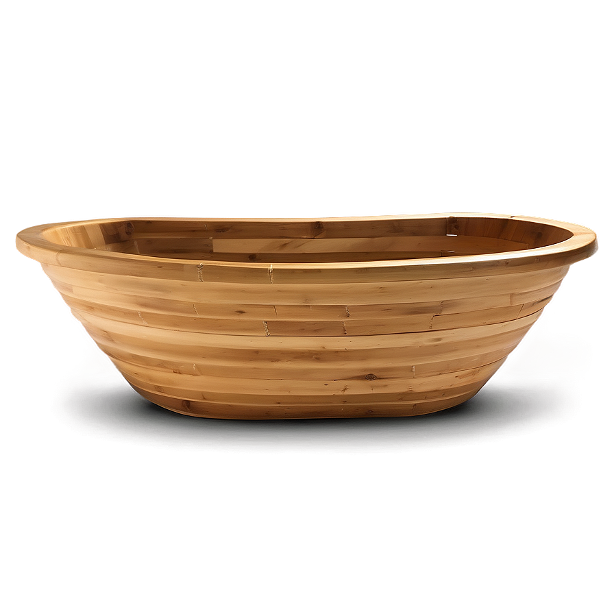 Eco-friendly Bamboo Bath Tub Png Asy70 PNG image