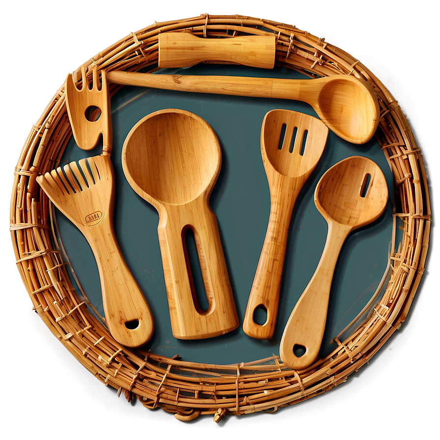 Eco-friendly Bamboo Utensils Png Bxc PNG image