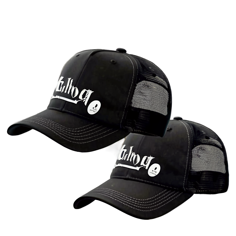 Eco-friendly Black Trucker Hat Png Jrt PNG image