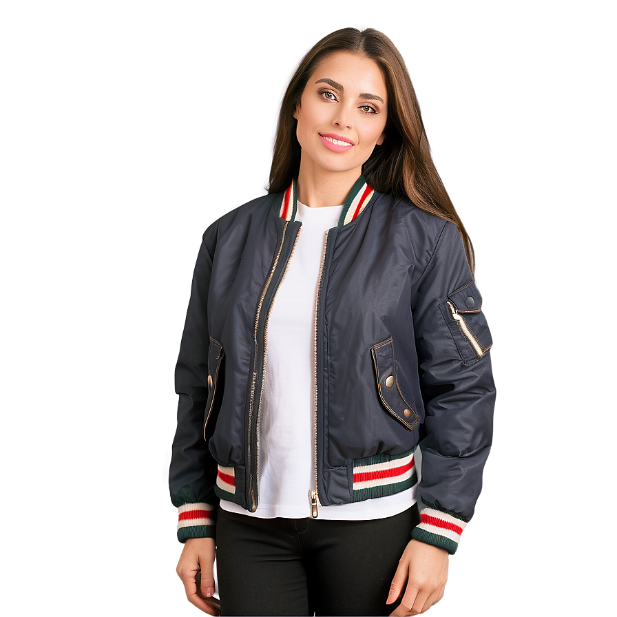 Eco-friendly Bomber Jacket Sustainable Png Iqd55 PNG image