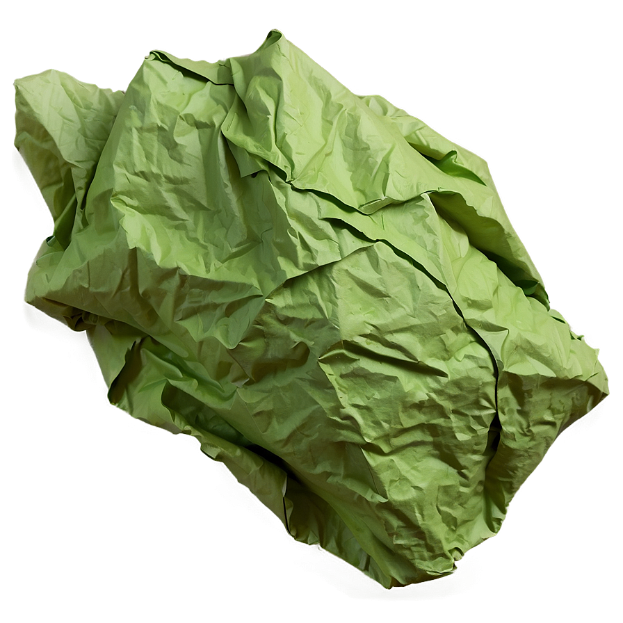 Eco-friendly Crumpled Paper Png 05242024 PNG image