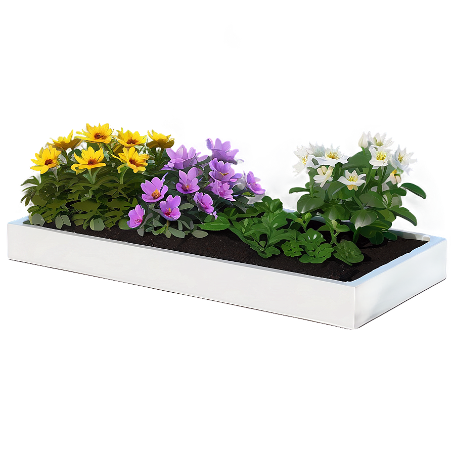 Eco-friendly Flower Bed Png Jxe PNG image