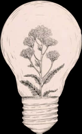 Eco Innovation Lightbulb Sketch PNG image