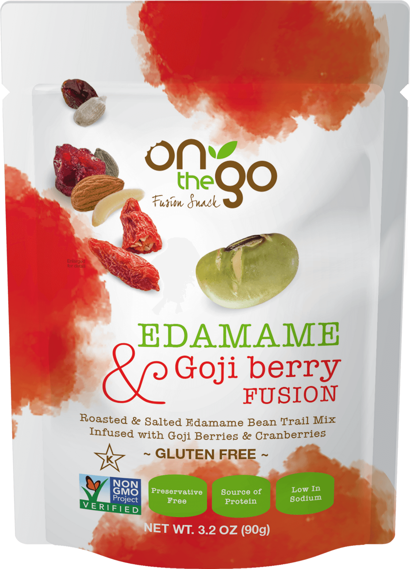 Edamame Goji Berry Fusion Snack Package PNG image