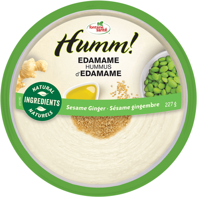 Edamame Hummus Sesame Ginger Packaging PNG image