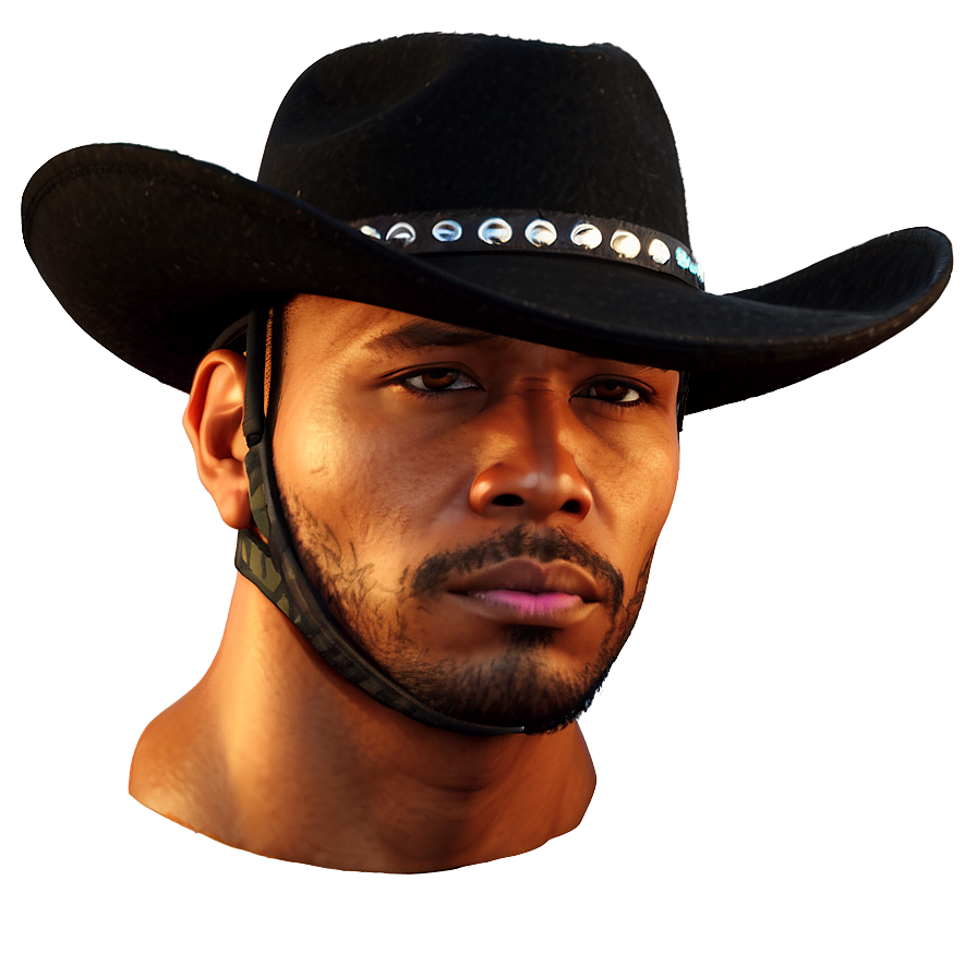 Edgy Black Cowboy Hat Png Etn PNG image