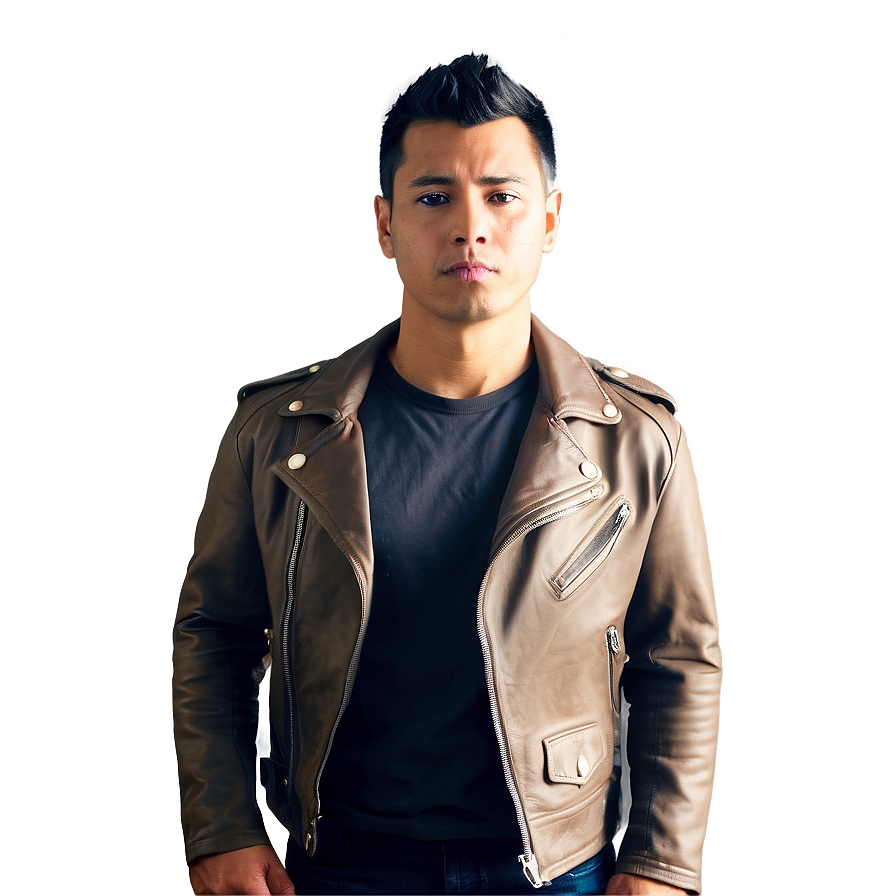 Edgy Leather Jacket Png Jop22 PNG image