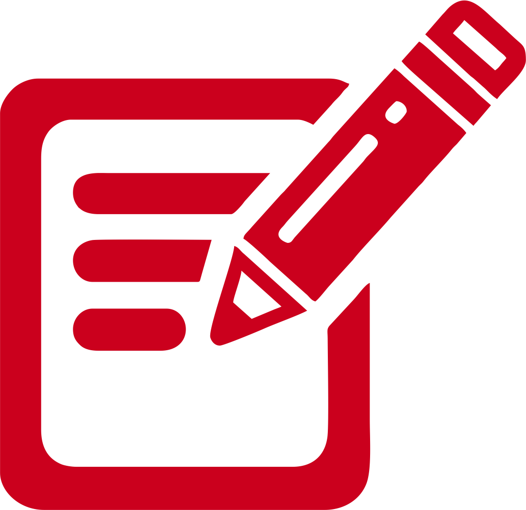 Edit Document Icon Red PNG image