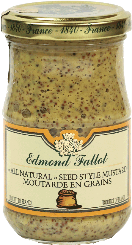 Edmond Fallot Seed Style Mustard Jar PNG image