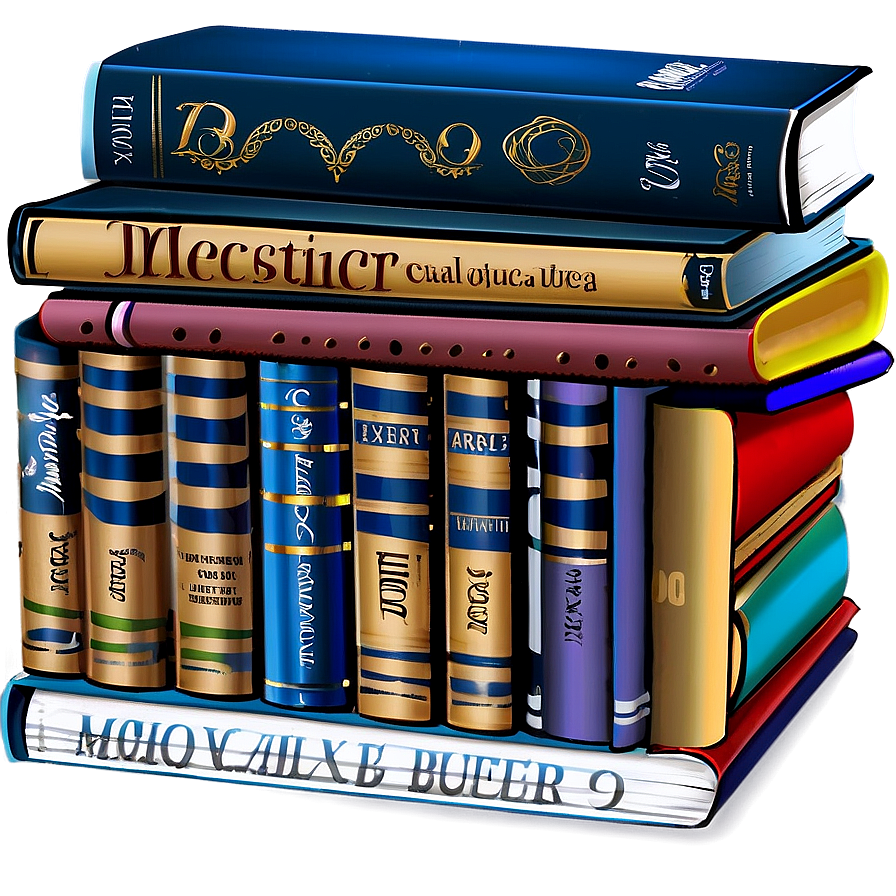 Educational Books Stack Png Yey82 PNG image