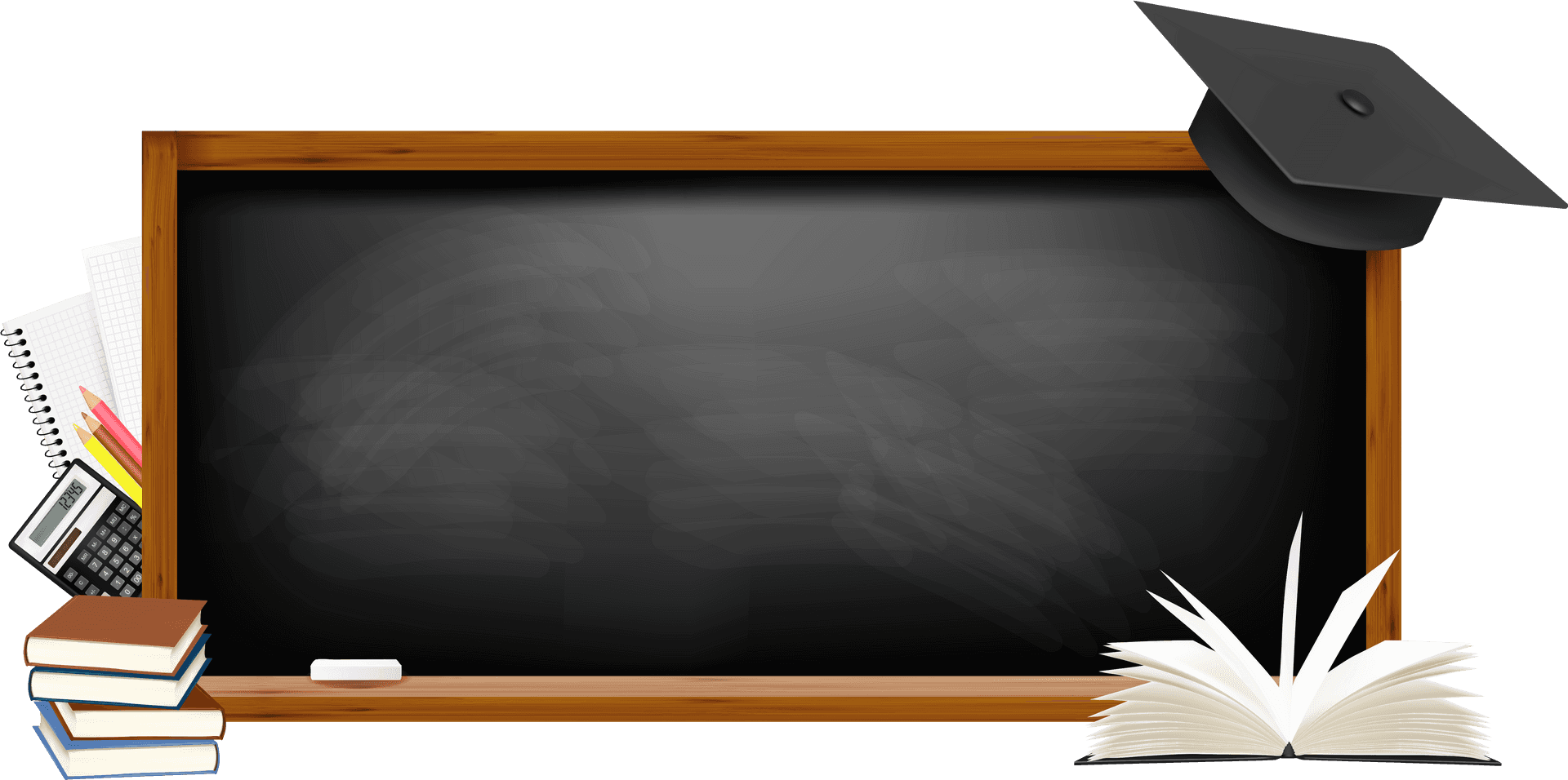 Educational Chalkboard Setup PNG image