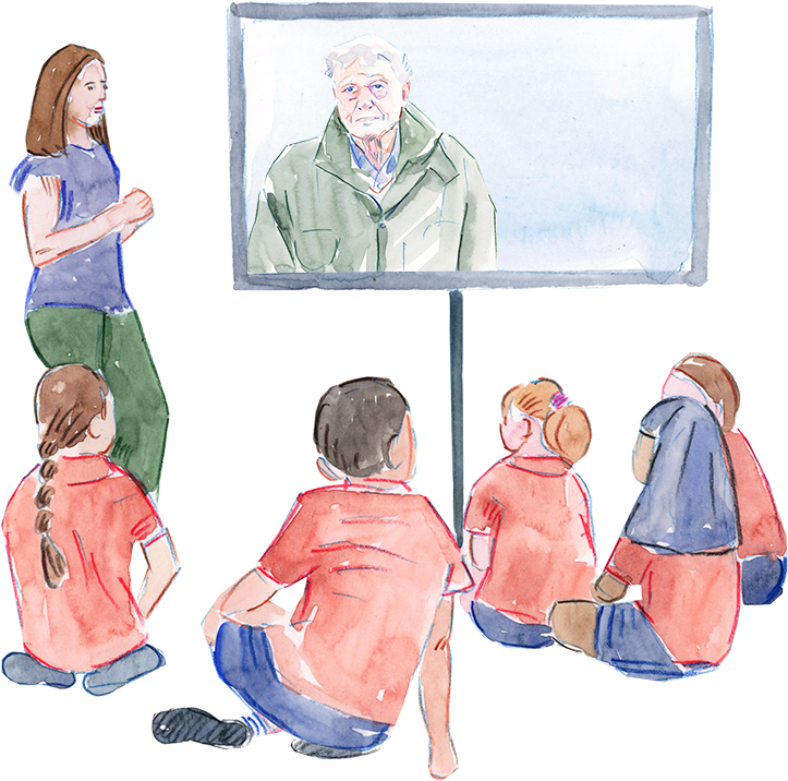 Educational Climate Change Lecture Illustration PNG image