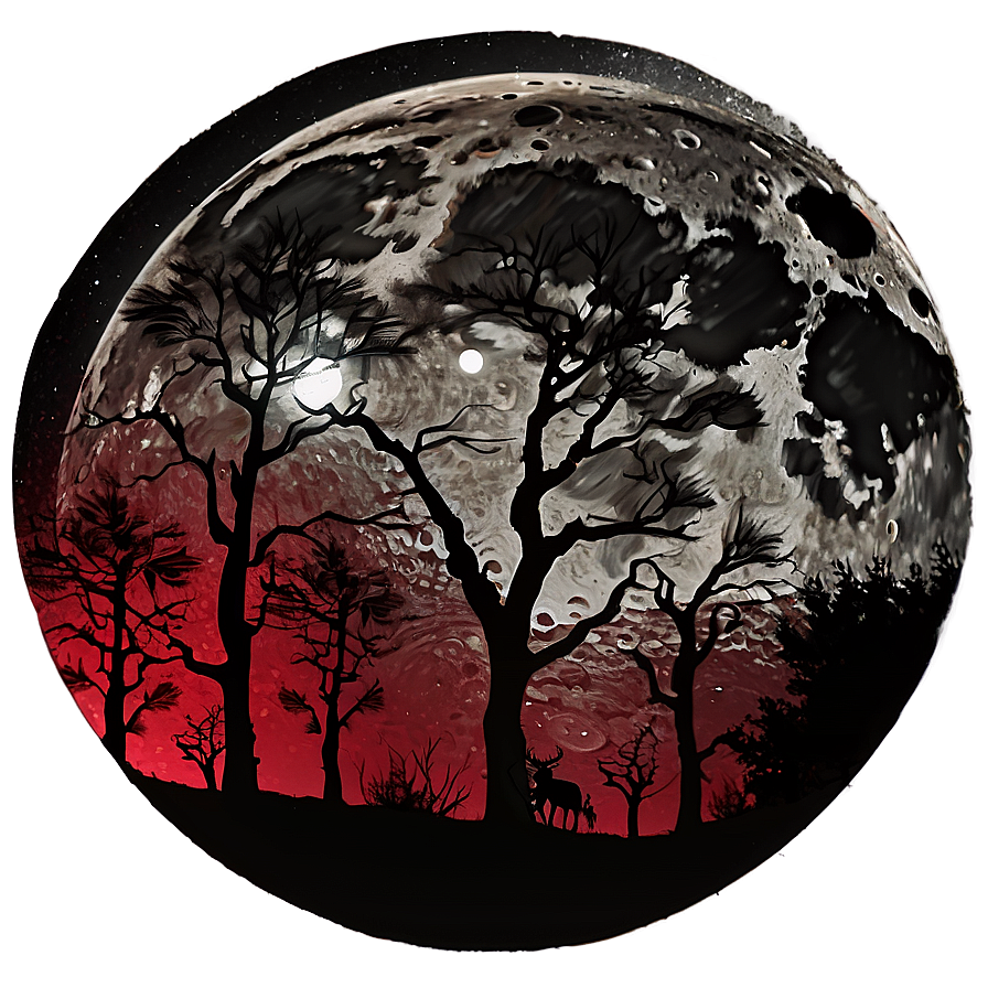 Eerie Blood Moon Landscape Png 20 PNG image