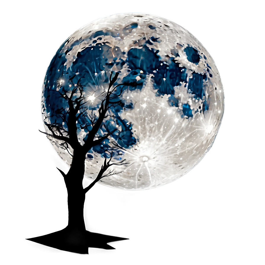 Eerie Full Moon Night Png 50 PNG image