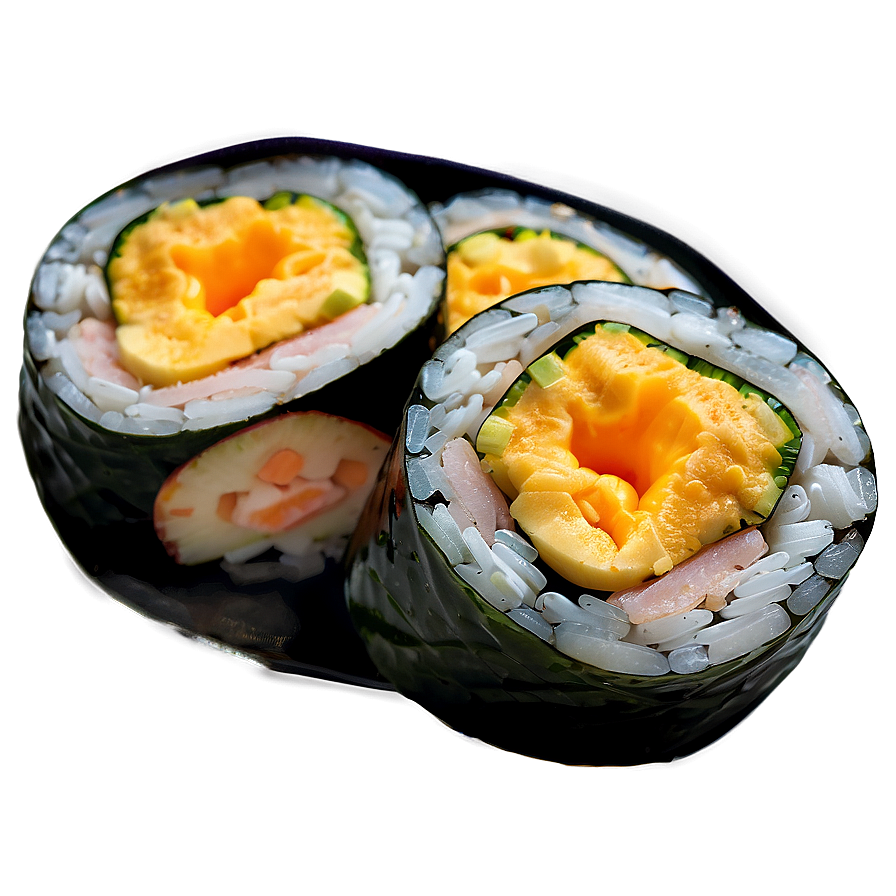 Egg Sushi Roll Png 06282024 PNG image