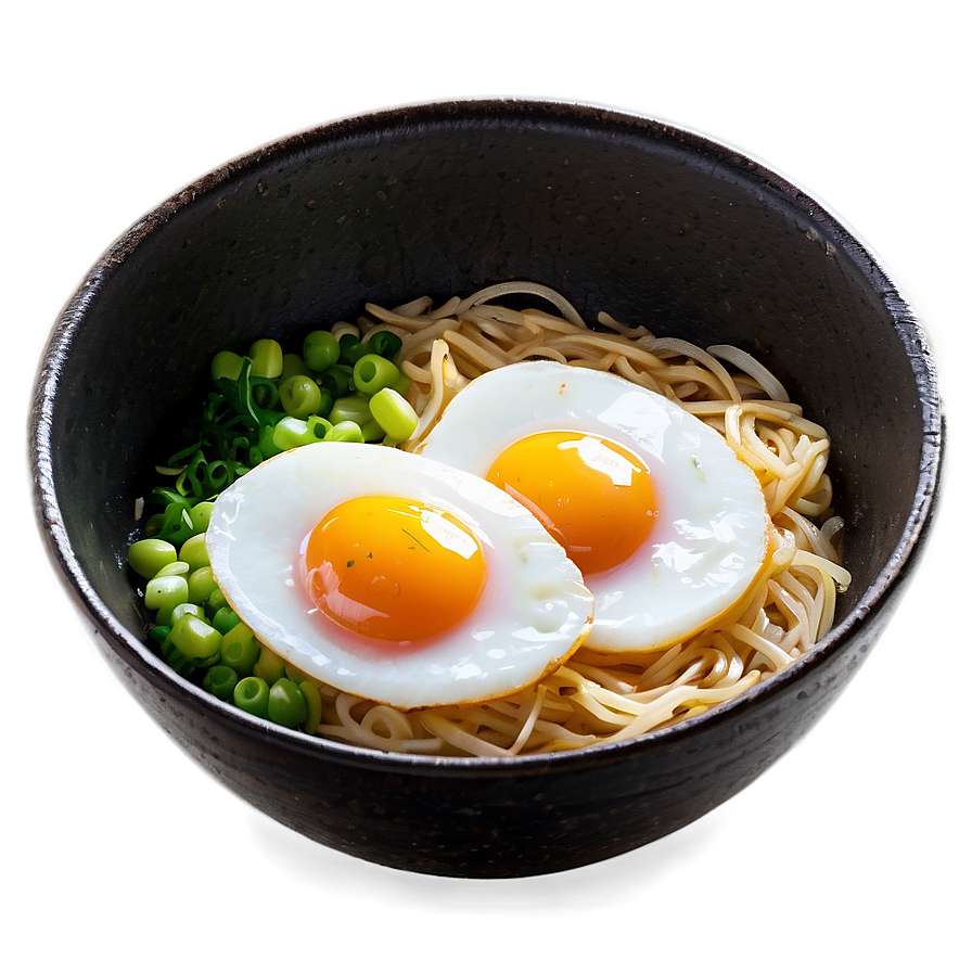 Egg Topped Ramen Bowl Png 06212024 PNG image