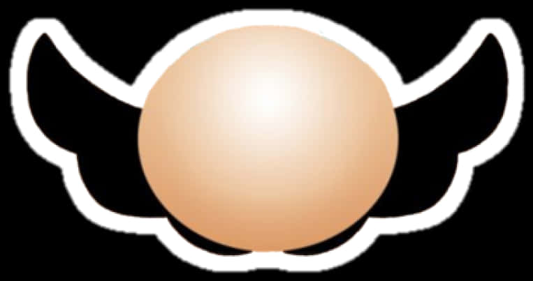 Egg With Wingsand Mustache Icon PNG image