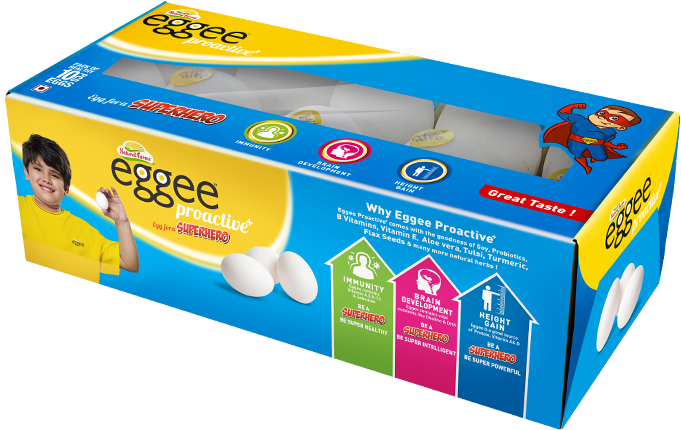 Eggee Proactive Egg Carton With Health Benefits PNG image