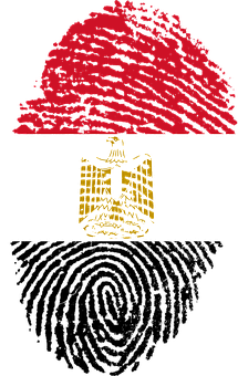 Egyptian Flag Fingerprint Art PNG image