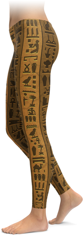 Egyptian Hieroglyphics Leggings PNG image