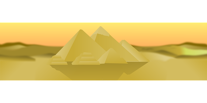 Egyptian Pyramids Silhouette Sunset PNG image