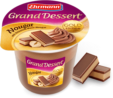 Ehrmann Grand Dessert Nougat Packaging PNG image