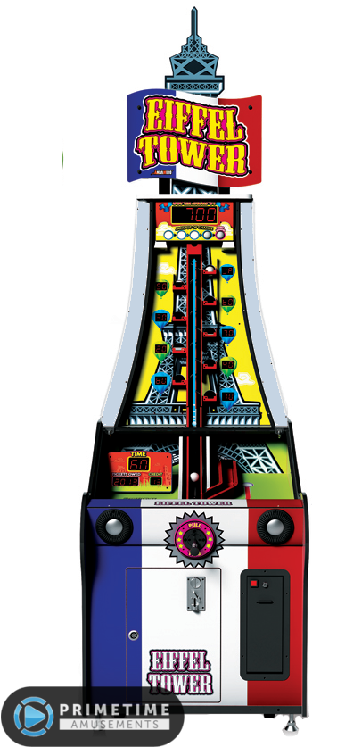 Eiffel Tower Arcade Game Machine PNG image