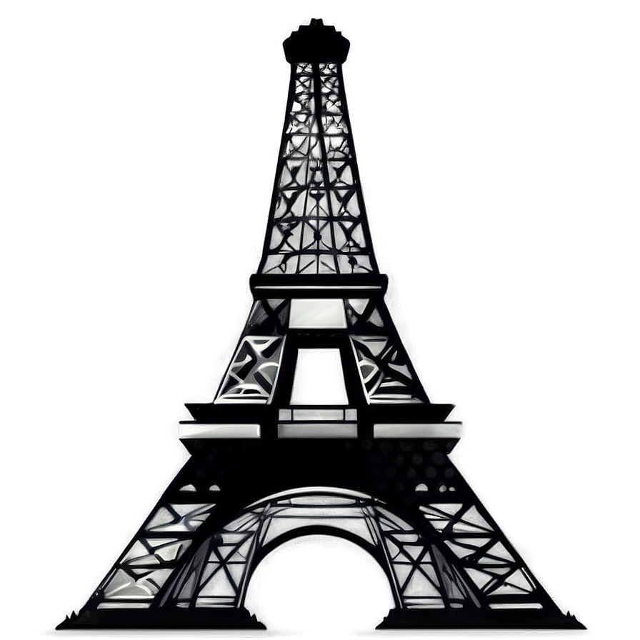 Eiffel Tower Black And White Png 05212024 PNG image