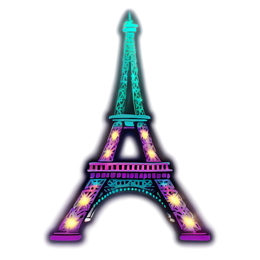Eiffel Tower Christmas Lights Png 28 PNG image