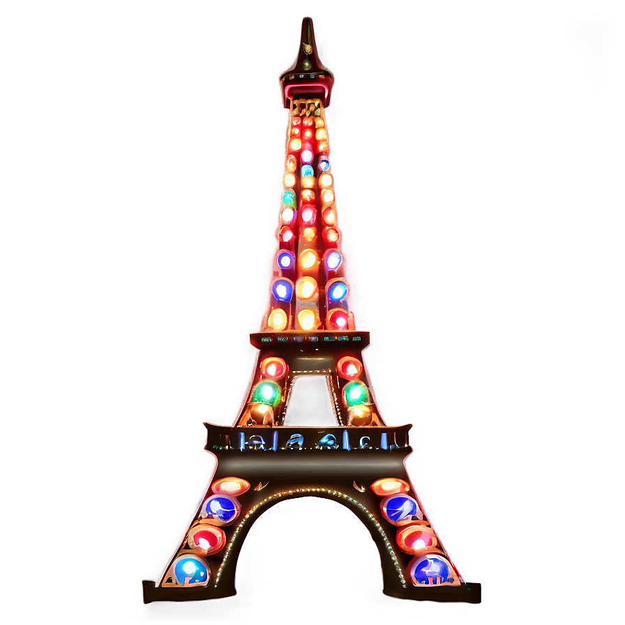 Eiffel Tower Christmas Lights Png 37 PNG image