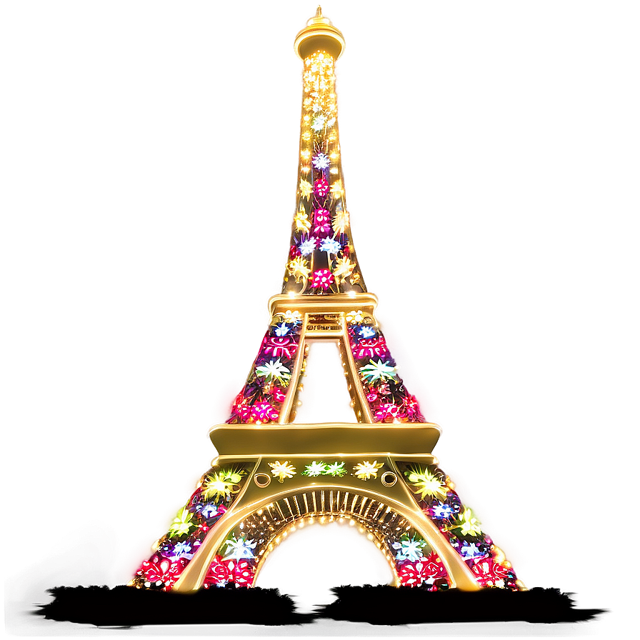 Eiffel Tower Christmas Lights Png 61 PNG image