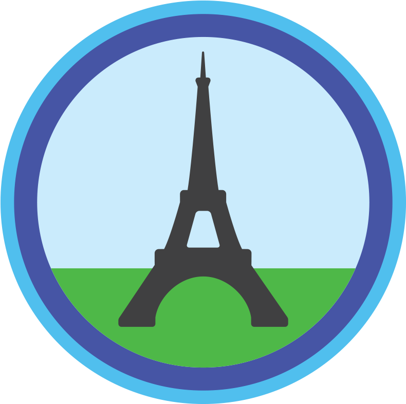 Eiffel Tower Circle Logo PNG image