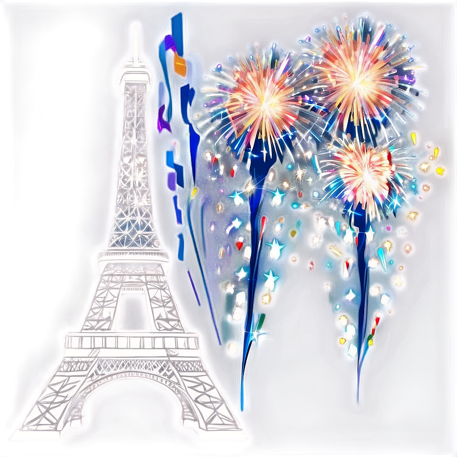 Eiffel Tower Fireworks Celebration Png 81 PNG image