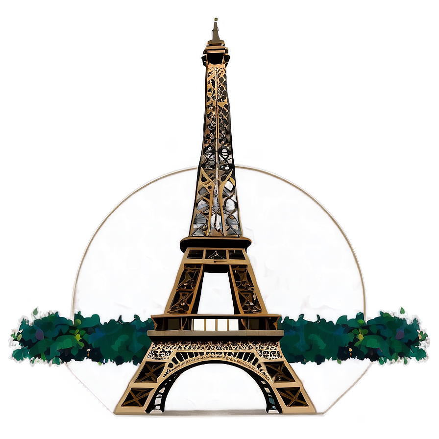 Eiffel Tower Foggy Morning Png Ipl68 PNG image