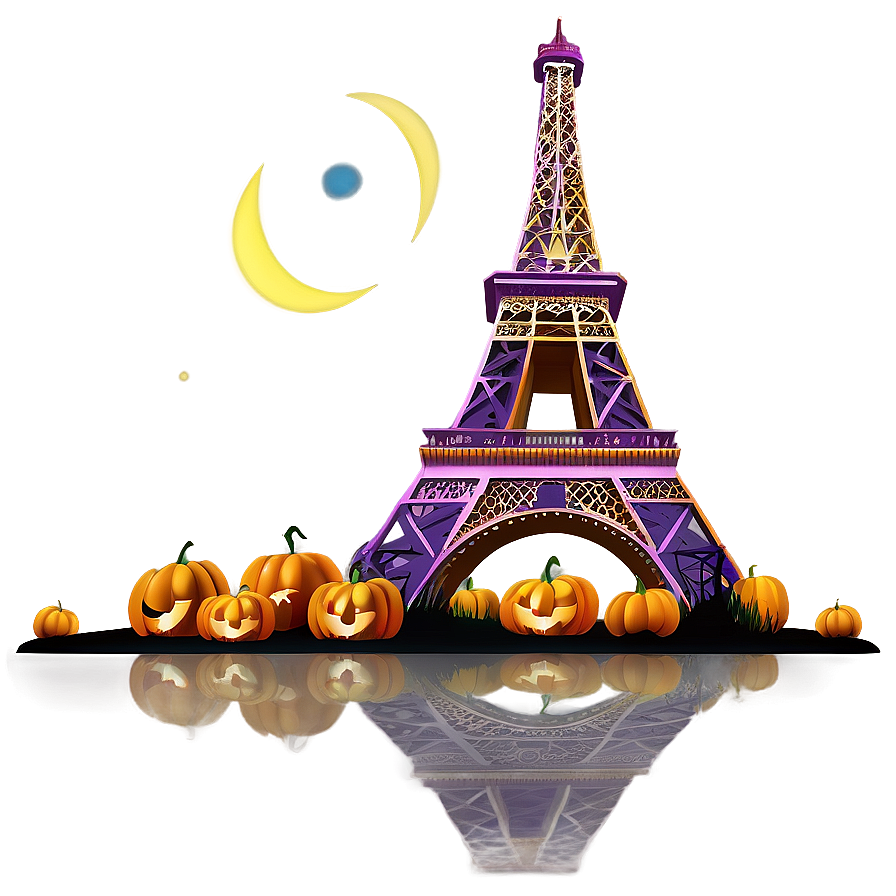 Eiffel Tower Halloween Theme Png Nsk29 PNG image