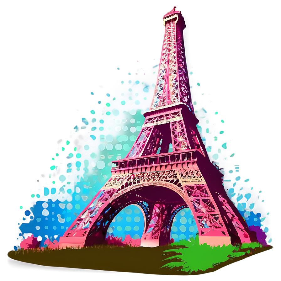 Eiffel Tower Pop Art Png 42 PNG image