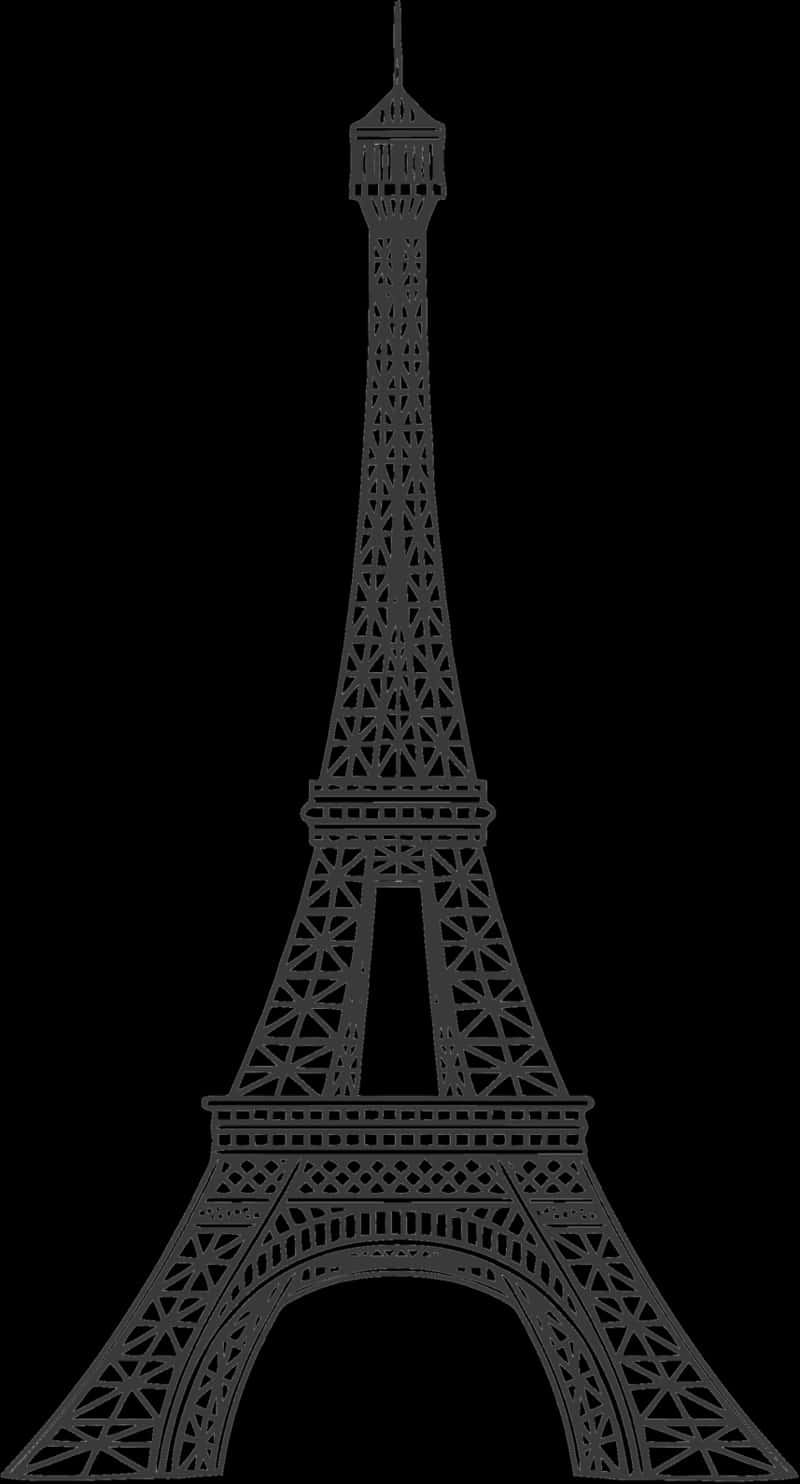 Eiffel Tower Silhouette PNG image