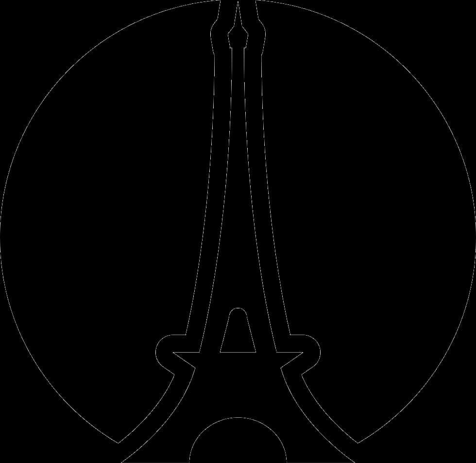 Eiffel Tower Silhouette Outline PNG image